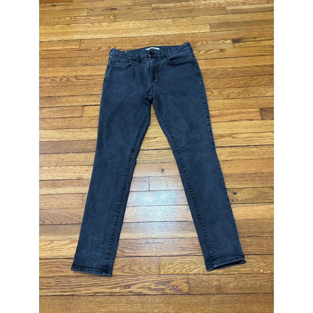 Pacsun Mens Stacked Skinny Jeans Size 32x30 Black Stretch Denim Pants Casual